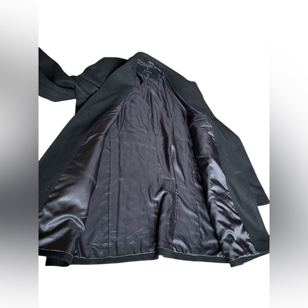 Wool Classic Black Men's Coat - Medium - Picture 13 of 15